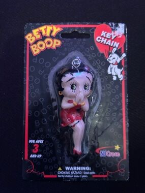 Betty Boop Red and Black Dress Keychain